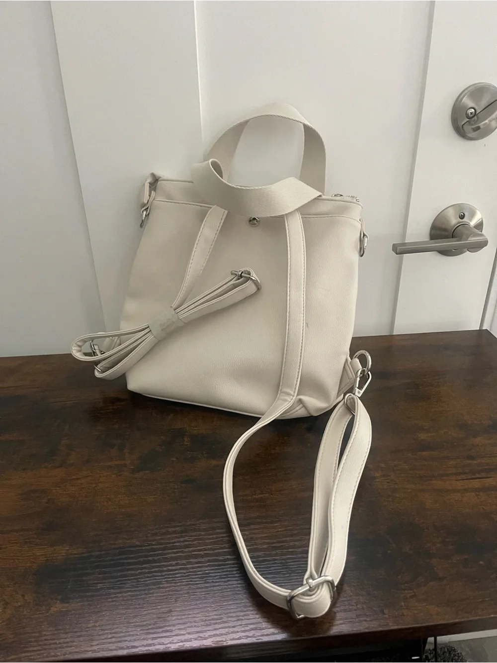 Cynthia Rowley Cream Convertible Tote Backpack
